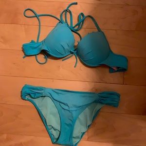 34A and XS Victoria’s Secret Blue Bikini